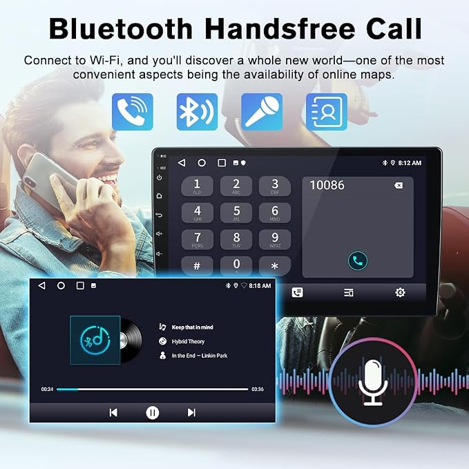 [4Core+64GB] Android Car Stereo for Jeep Patriot Compass 2010 2011 2012 2013 2014 2015 2016, 10" Touch Screen Radio for Jeep Compass with CarPlay Android Auto GPS 5GWiFi Included Camera