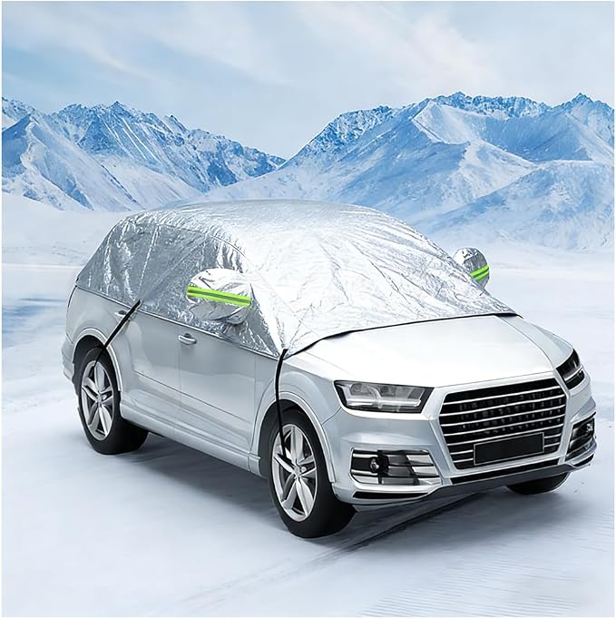 Car Windshield Snow Cover, 7-Layer Thickened Windproof Waterproof Windscreen Snow LCE Frost Protection, Automotive Exterior Windshield Ice Cover, Universal for Vehicles (39 × 33.9'')
