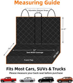 Dog Car Seat Cover for Back Seat, Upgraded Thickened Matte Fabric, Waterproof Car Seat Protector, Non-Slip Backseat Cover for Dogs in Car, Armrest Compatible, Fits Most Cars SUVs & Trucks