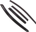 WD2-360 Dark Smoke 4 Pcs Set Window Visor (Outside Mount) Deflector Rain Guard Compatible with 2007-2011 Nissan Versa Sedan