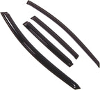 WD2-360 Dark Smoke 4 Pcs Set Window Visor (Outside Mount) Deflector Rain Guard Compatible with 2007-2011 Nissan Versa Sedan