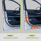 16.4FT(5M) Car Door Edge Guards, U-Shaped Rubber Trim Protectors, Aluminum Clips, No Glue, Gray
