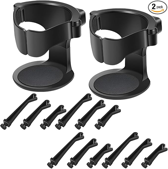 Car Cup Holder Expander for Air Vent - Portable Air Conditioning Outlet Drink Cup Holder Car Ashtray Holders - Beverage Bracket Auto Water Bottle Holders with Horizontal Blade Vents (2PCS)