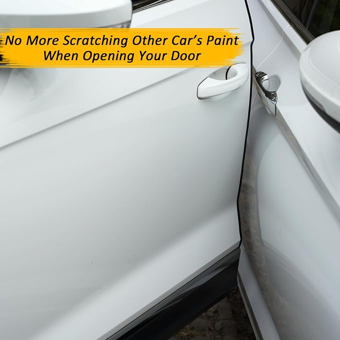 33FT(10M) Car Door Edge Guards Door Trim Edge Protector with Built-in Metal Clips, Prevent Scratches and Dings for Cars Trucks, Black