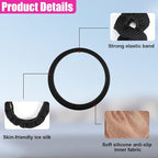 Elastic Stretch Steering Wheel Cover, Anti-Slip, 15inch, Black | Microfiber Odorless Breathable Ice Silk Car Steering Wheel Protector, Easy Carry, Warm in Winter & Cool in Summer