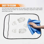 2PCS Car Kick Mats Back Seat Protector for Kids, Universal Anti-Scratch Transparent Auto Seat Back Cover Against Mud, Waterproof Vehicle Backseat Protection Pad for Most SUVs Trucks (Black)