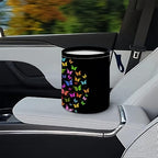 Portable Reusable Waterproof Car Trash Bin, Multipurpose Vehicle Organizer, Road Trip Essentials (Butterfly)