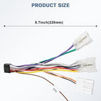 Car Stereo Wiring Harness Adapter for Toyota | 16Pin Android Radio Wire Harness Compatible wtih Highlander RAV4 Camry Corolla Land FJ Cruiser Yaris No JBL Amplifier&Canbus