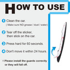Black Car Door Edge Guard Trim Molding Crash Scratch Protector 2Pcs