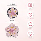 4PCS Cute Car Vent Clips Flower | Air Vent Clips Hawaiian Hibiscus and Cherry Blossom Car Accessories Aesthetic Interior Decor for Women Peach Blossom, Pink