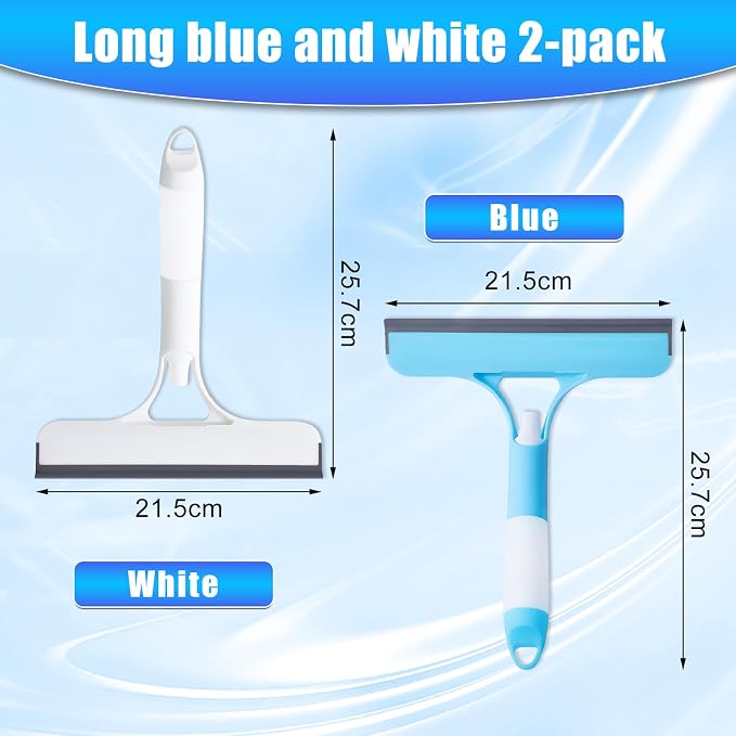 3 in 1 Window Cleaning Scraper,New 3 in 1 Window Cleaner,Squeegee and Scrubber with Spray, for Windows, Walls,Car Windshields, Bathrooms, Kitchens, All-Purpose Window Cleaner Tool (White)