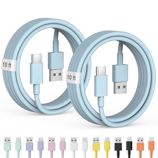 10FT Car Carplay Cable for iPhone 17 16 15 Cable USB to USB C Cable[Apple MFi Certified] USB C Carplay Cord,iPhone 17 Charger Cord,iPhone 16 Car Charger,USB to Type C Cable Car Charging Cable(Blue