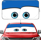 Truck Windshield Sun Shade for Car Windshield Cover Interior Front Window Shades Sun Visor Protector Blocks UV Rays Must-Have Truck Accessories for Pickup, SUV, Sedan, Van, Bonneville (Blue, XL)
