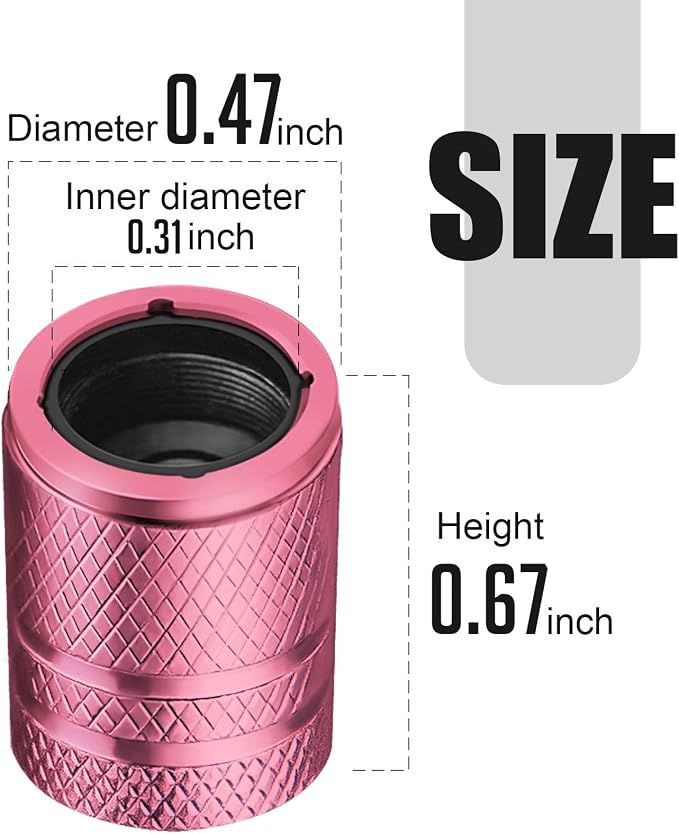 Tire Valve Stem Caps - (4 Pack) Cat Paw Print Metal Air Caps with Plastic Liner, Durable, Corrosion Resistant and Leak-Proof, Universal Fit for Cars, Trucks, Motorcycles, and Bikes - Pink