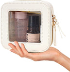 Travel Clear Makeup Bag Set, TSA Approved Cosmetic Bag Case with Zipper Portable Makeup Pouch Toiletry Bag Traveling Cosmetic Organizer Storage Bag Car Organizer Car Essentials