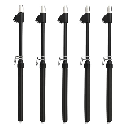 Black Double Straight Type Tire Pressure Gauge，Dual Head Air Pressure Gauge 5Pcs，Pressure Range 10-150 Psi(Suitable for Trucks, etc.