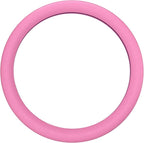 Car Steering Wheel Cover, Non-Slip Silicone Material, Multiple Color Choices, Universal Auto Parts Steering Wheel Cover, Suitable for Most Cars (Pink)