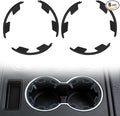 Car Cup Holder Limiter, 6Pcs Cupholder Insert for Car, Silicone Stabilizer for Water Bottles & Travel Mugs, Secure Fit with Anti-Slip Base, Universal for Most Vehicles (Black)