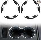 Car Cup Holder Limiter, 6Pcs Cupholder Insert for Car, Silicone Stabilizer for Water Bottles & Travel Mugs, Secure Fit with Anti-Slip Base, Universal for Most Vehicles (Black)