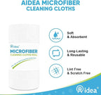 AIDEA Microfiber Cleaning Cloth Roll, White 50PK, Tear Away Reusable Paper Towels, Commercial Shop Rags, Microfiber Towels for Cars, Lint Free Rags for House, Kitchen, Automotive, 11.5"×11.5"