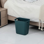 Plastic Small Bathroom Trash Can, 3.5 Gallon, Bluish Green, 2 Pack | Compact Sturdy Garbage Can for Bathroom, Laundry Room, Kitchen, Office, Kids Room, Dorm, Durable, Easy to Clean