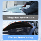 Car Windshield Cover for Ice and Snow, Windshield Snow Cover, Performance Brake Kits with Side Mirrors Cover, Fits Most Cars, Trucks, Vans, SUVs, Orange Strips