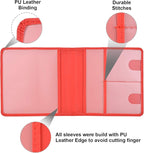 Car Registration and Insurance Holder, Vehicle Glove Box Car Organizer Men Women Wallet Accessories Case for Cards, Essential Document, Driver License, Red