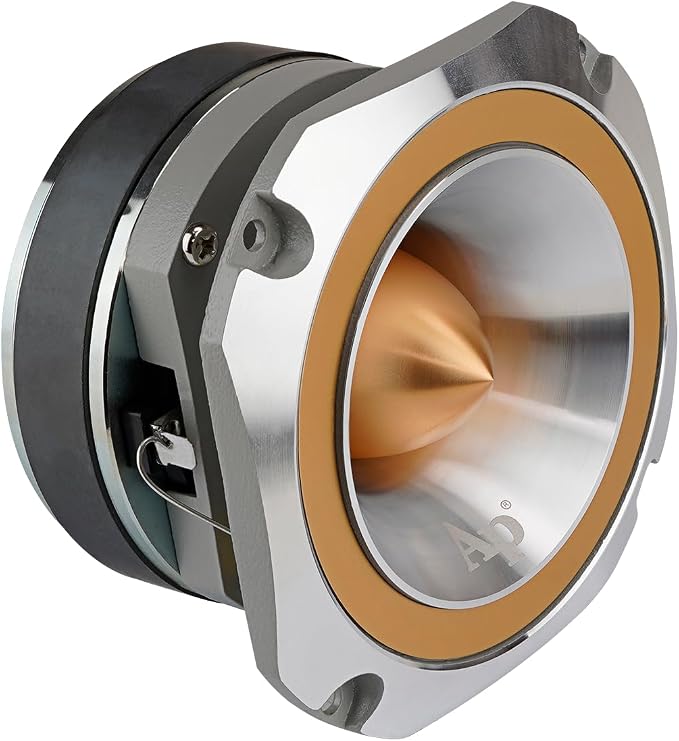 Heavy Duty Super Tweeter (ATR-4053-GLD), 400 Watts, Die Cast Aluminum Frame, Candy Gold, Diamond Chrome Cutting Fnish, 1.5” Kapton Voice Coil, 4-8 Ohms