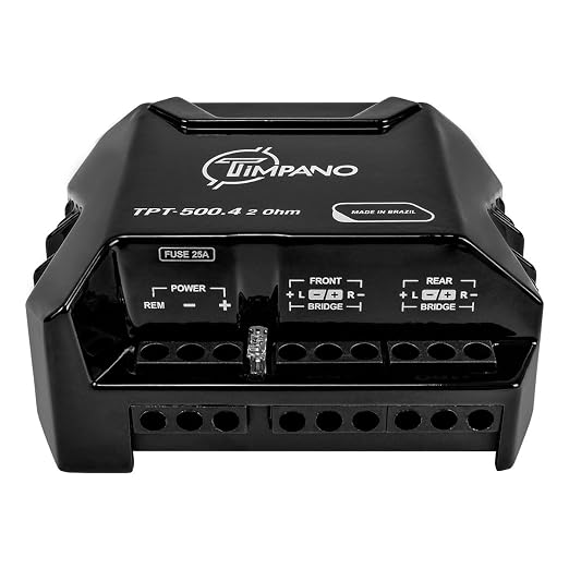 TPT-500.4 2 Ohm 400 Watt 4 Channel Car Audio Amplifier
