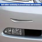 Craedli 2PCS Car Door Edge Guards, Anti-Scratch Car Door Protector, Universal Self-Adhesive Auto Side Door Anti-Collision Trim Strips, Exterior Rearview Bumper Protective Sticker for Cars (Silver)