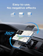 Fits MagSafe Car Mount Car Phone Holder,Strong Magnetic Phone Holder for Car Magsafe, Dashboard Vent iPhone 16 Car Mount Holder Car Accessories for iPhone 16 15 14 13 12 Pro Max,Purple Kits