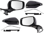 Driver and Passenger Side Mirror Set Power Heated Manual Folding Blind Spot Indicator Smooth Black Compatible with 2020 2021 Subaru Outback Legacy SU1320186 SU1321186