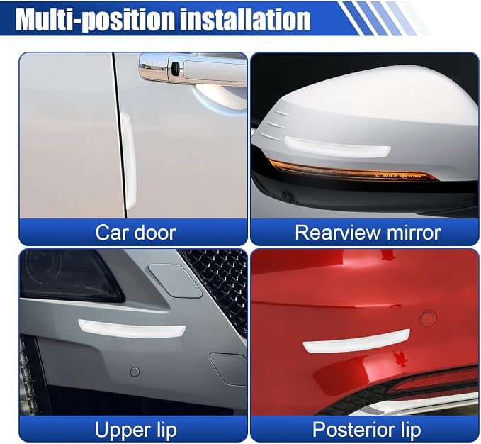 Craedli 6PCS Universal Car Door Edge Guards, Anti-Scratch Auto Bumper Body Protector Trim Guard Car Door Anti-Collision Strips, Self-Adhesive Auto Side Rearview Mirror Protector Sticker(Clear)