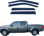 Extra Durable Window Visors Deflectors for Nissan Frontier Crew Cab 2005-2021,Vent Window Visors Rain Guards for Car Accessories,Weatherproof & Easy Installation,Fits 05-21 Frontier Crew Cab