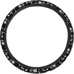 Moon Butterfly Star Flower Pattern Car Steering Wheel Cover with a Diameter of 15" Sports Style Auto Wheel Cover Vehicle Wheel Protector Steering Wheels Accessories for Car SUV Van Truck