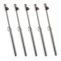 CZC AUTO Tire Pressure Gauge, Straight-on Foot Dual Head Chucks Auto Service Gage, Heavy Duty Air Gauge 10-150PSI 100-1000KPa for Car Truck RV Van (5 Packs, Silver)
