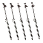CZC AUTO Tire Pressure Gauge, Straight-on Foot Dual Head Chucks Auto Service Gage, Heavy Duty Air Gauge 10-150PSI 100-1000KPa for Car Truck RV Van (5 Packs, Silver)