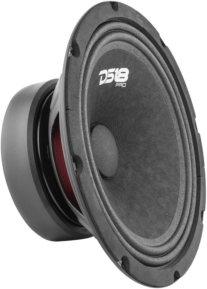 PRO-GM8.4 Loudspeaker - 8", Midrange, Black Steel Basket, 580W Max, 190W RMS, 4 Ohms - Premium Quality Audio Door Speakers for Car or Truck Stereo Sound System (1 Speaker)