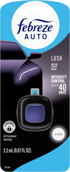 AUTO Air Freshener, Odor-Fighting Automotive Vent Clip, Lush Scent, 8 Count
