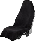 Terry Cloth seat Cover Universal Waterproof Car Sport Towel Seat Cushion Non-Slip Sweat-Absorbent Towel Cloth Suitable for Gym Workout, Universal Fit for Car SUV Van-Black