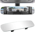 Frameless Rear View Mirror, Universal 11.81'' (300mm), Wide Angle Panoramic Convex Rearview Mirror, Clip-on to Original to Eliminate Blind Spot for Cars SUV Trucks