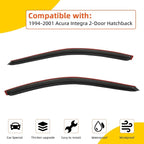 Rain Guards Compatible with 1994-2001 Integra 2-Door Coupe/Hatchback DC2 Side Window Visor Wind Deflector Vent Visors Car Accessories Tape-On 2pcs