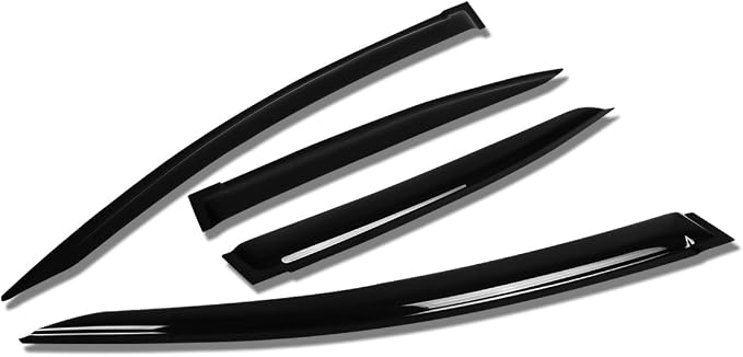 Rain Guards Tape-On Compatible with 2012-2015 Honda Civic 4Dr Sedan 4pcs Window Visor Deflector
