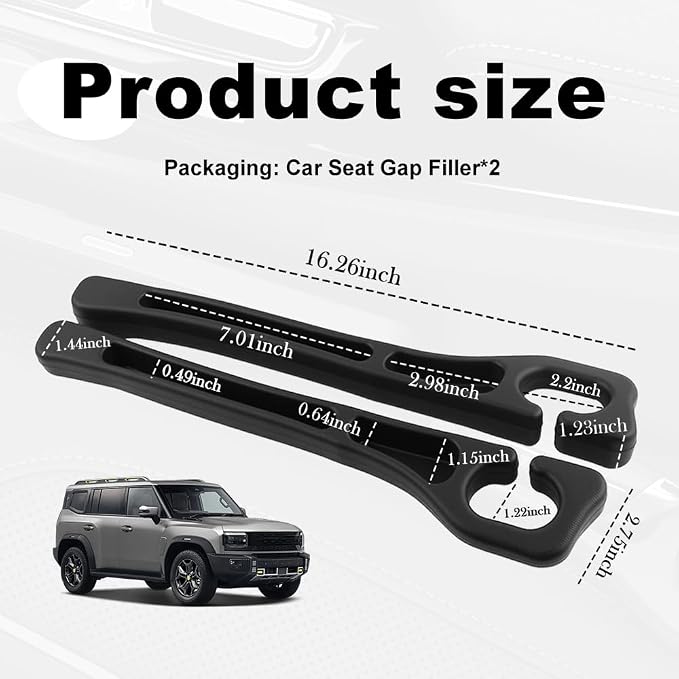 2PCS Car Seat Gap Fillers with Dual Storage Slots,2026 New Car Gap Seat Filler to Stop Items Falling,Universal in Between Cars Seats Catcher as Cars Interior Accessories