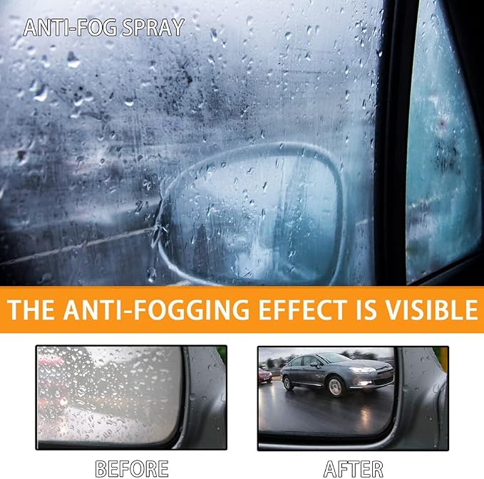 Anti Fog Spray 60ml/30ml Spectacle Lens Anti-Fog Spray Car Windshield Window Rainy Weather Defogging Spray Cleaning Spray for Mirrors Glass