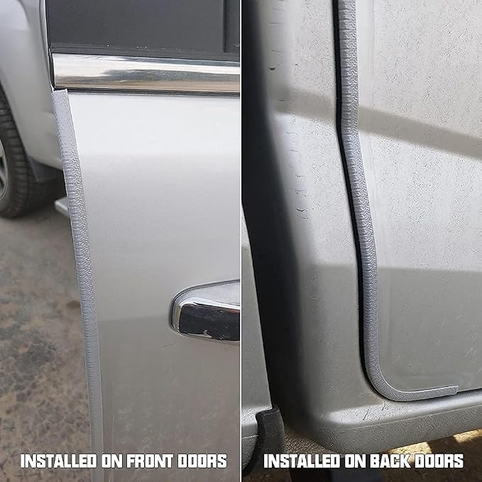 16.4ft(5m) Car Door Edge Guards Light Gray– Fits Most Vehicles, No Glue, U-Shaped, Built-in Metal Clips, Scratch and Chip Resistant – Reduces Dings in Parking Lots