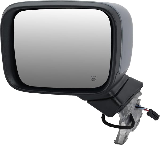 Left Driver Side Mirror Compatible with Jeep Renegade 2015 2016 2017 2018 2019 2020 2021 2022 2023 Door Rear View Mirrors Power Heated with Signal Light Prime Paintable (7 pins)