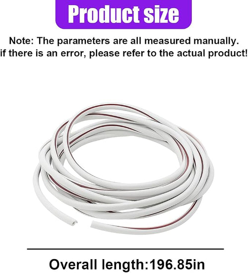 16Ft (5M) Car Door Edge Protector, Self-Adhesive Scratch Resistant U Shape Auto Door Edge Guard Decoration, Anti-Collision Car Doors Trim Strip Protector for Truck, SUV, Sedan (White-5M)