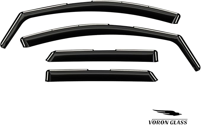 Voron Glass in-Channel Extra Durable Rain Guards for Ford Edge 2015-2024, Window Deflectors, Vent Window Visors, 4 Pieces - 200813