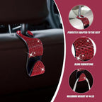 2 Pack Car Hooks, Bling Rhinestones Crystal Hooks, Auto Seat Back Organizers, Car Decorations Backseat Hanger, Car Seat Hooks Perfect for Holding Handbags, Clothes, Purses and Water Bottles